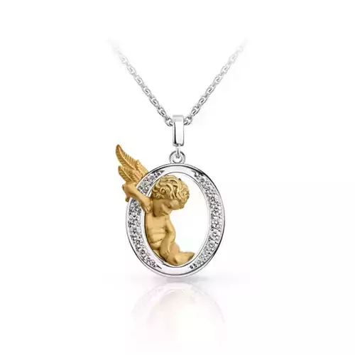 My Angel Letter Pendant Necklace 3D print model