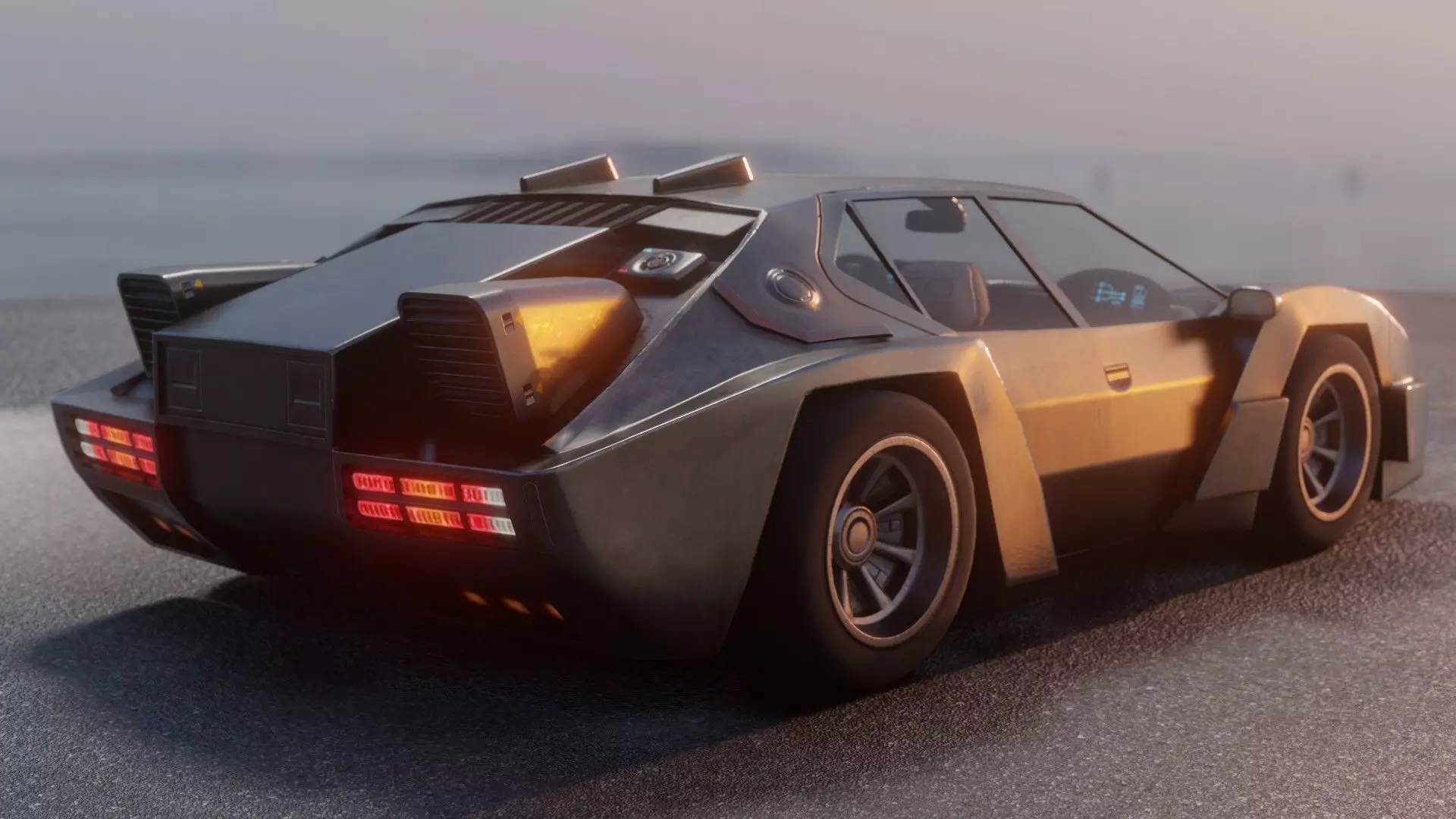 3Dpro CAR scifi 1 Low-poly 3D model_0