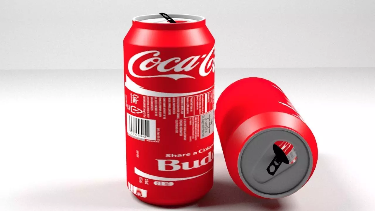 Coca Cola Cans Low-poly 3D model