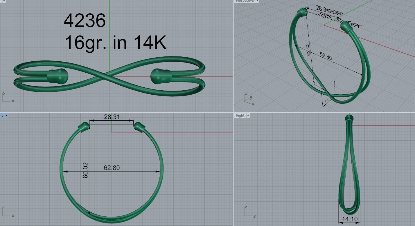 Twisted Bangle Bracelet 4236 3D print model_5
