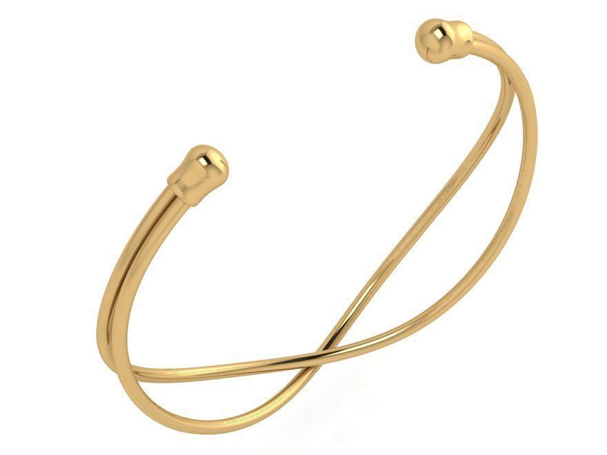 Twisted Bangle Bracelet 4236 3D print model_1