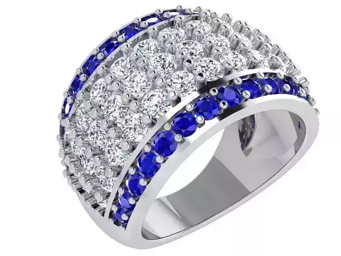 Diamond Sapphire Ring 4237
