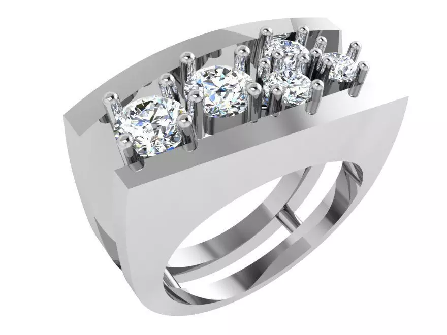 Diamond Unique Ring 4246 3D print model