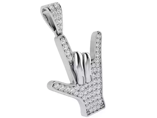 Love Sign Diamond Pendant 4249