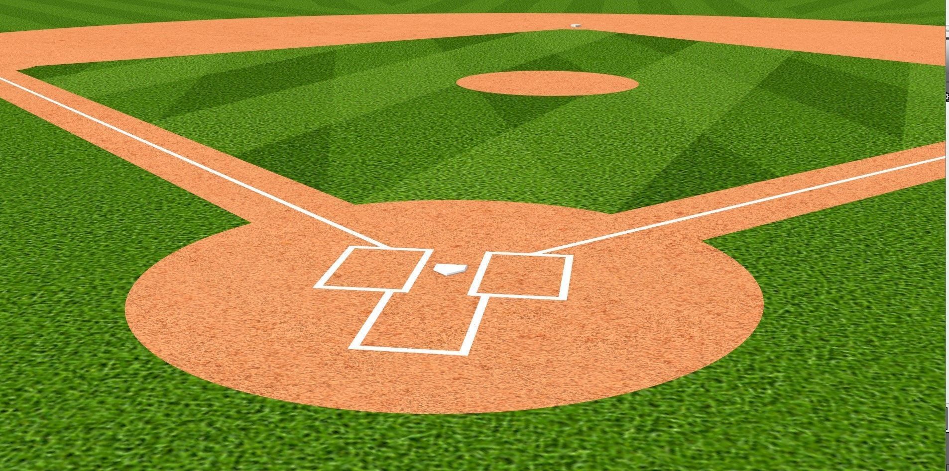 Baseball Field - MLB Version Low-poly 3D model_3