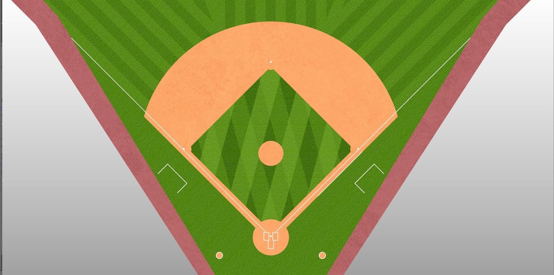 Baseball Field - MLB Version Low-poly 3D model_14