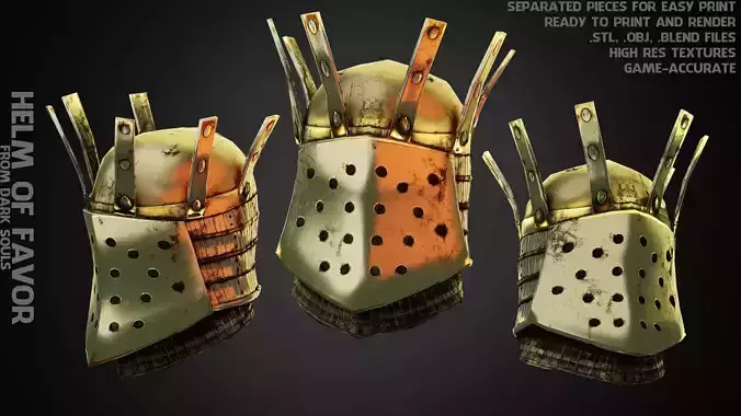 Dark Souls Lautrec Helm of Favor for Cosplay 3D print model
