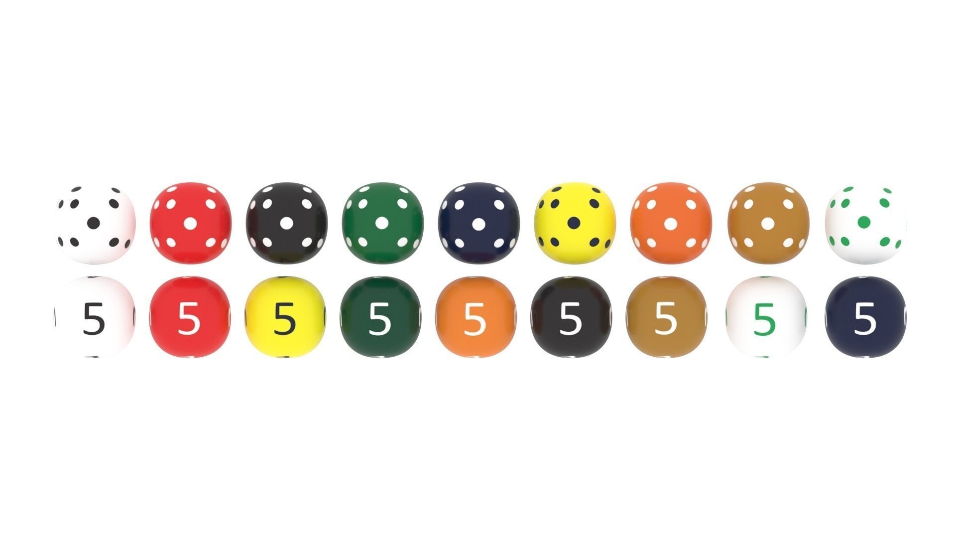Spherical Dices Set 3D print model_7