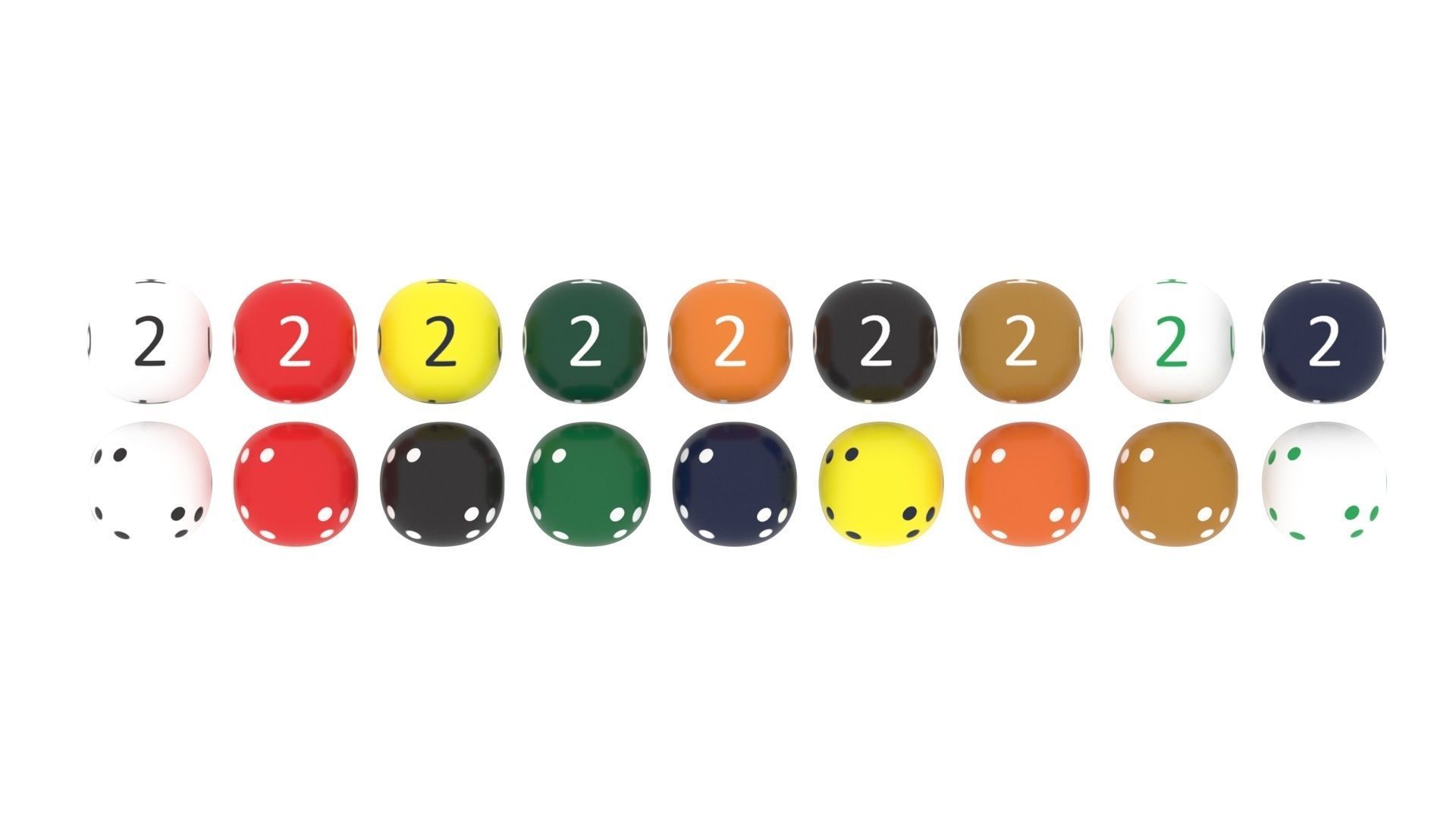 Spherical Dices Set 3D print model_10