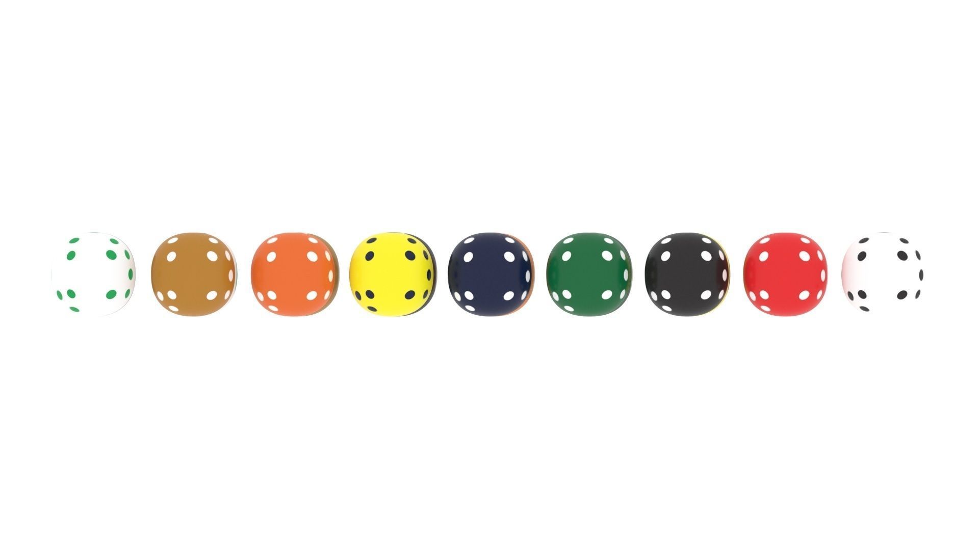 Spherical Dices Set 3D print model_11