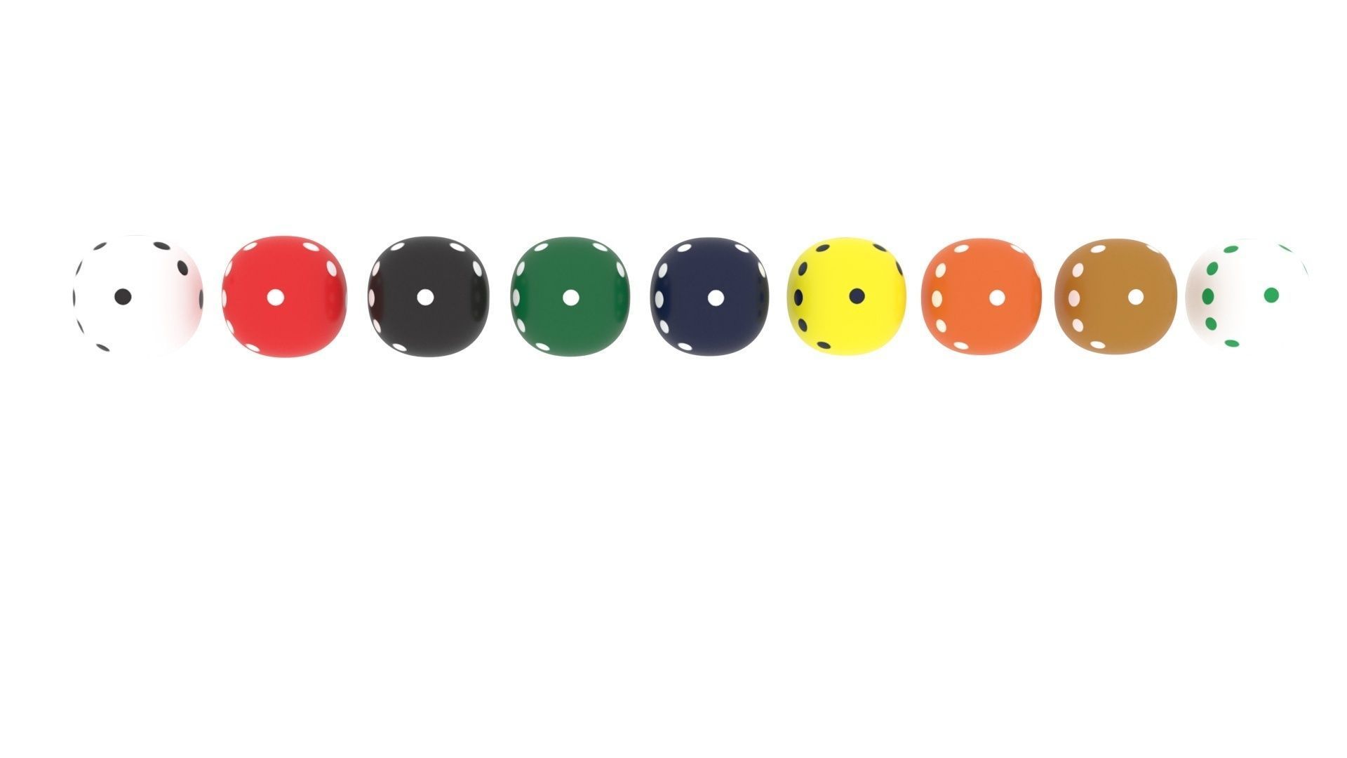 Spherical Dices Set 3D print model_5