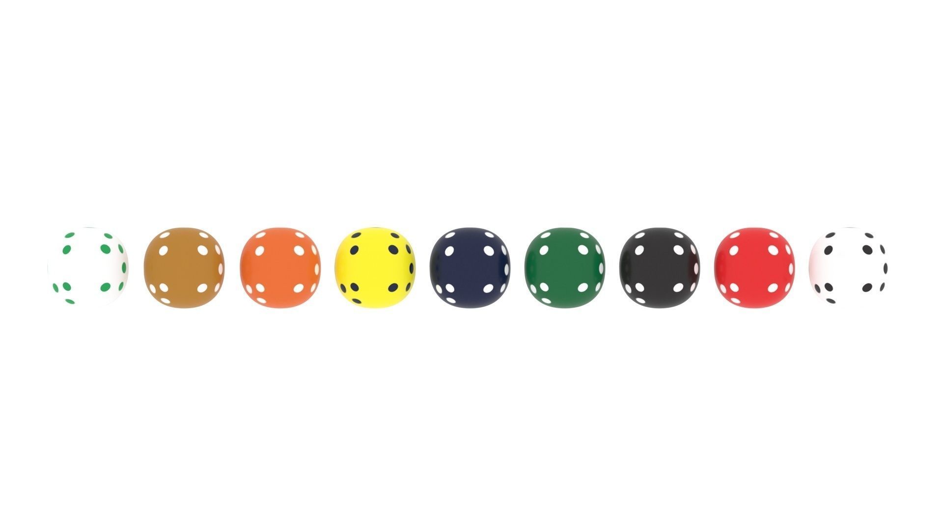 Spherical Dices Set 3D print model_14