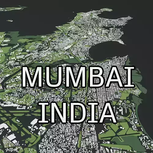 Mumbai India - city and mass buildings 3D model