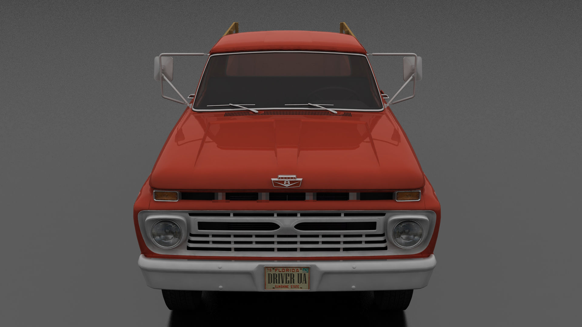 F-Series F-350 Flareside Pickup 1966 Low-poly 3D model_7