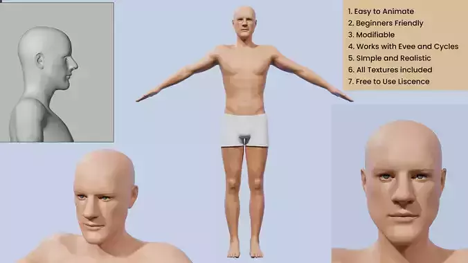 Realistic Man character model