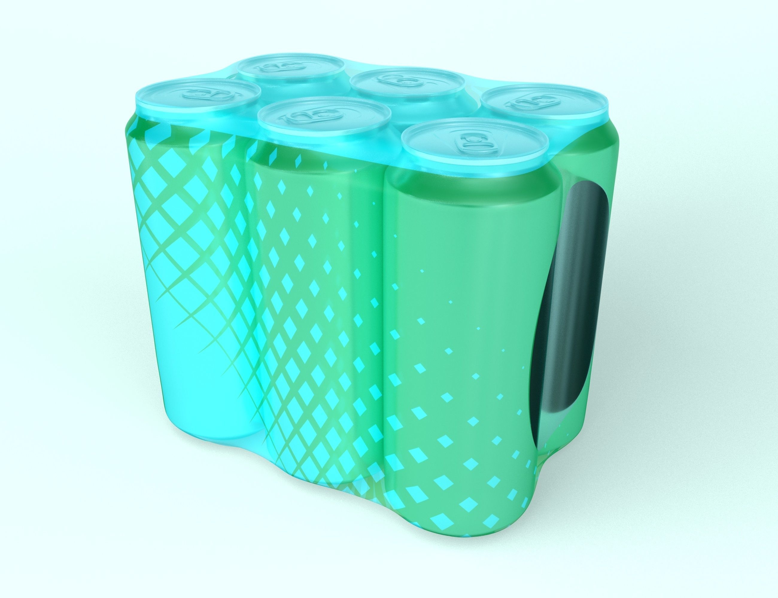 Beverage Cans 6psc Pack 500ml 3D model_6