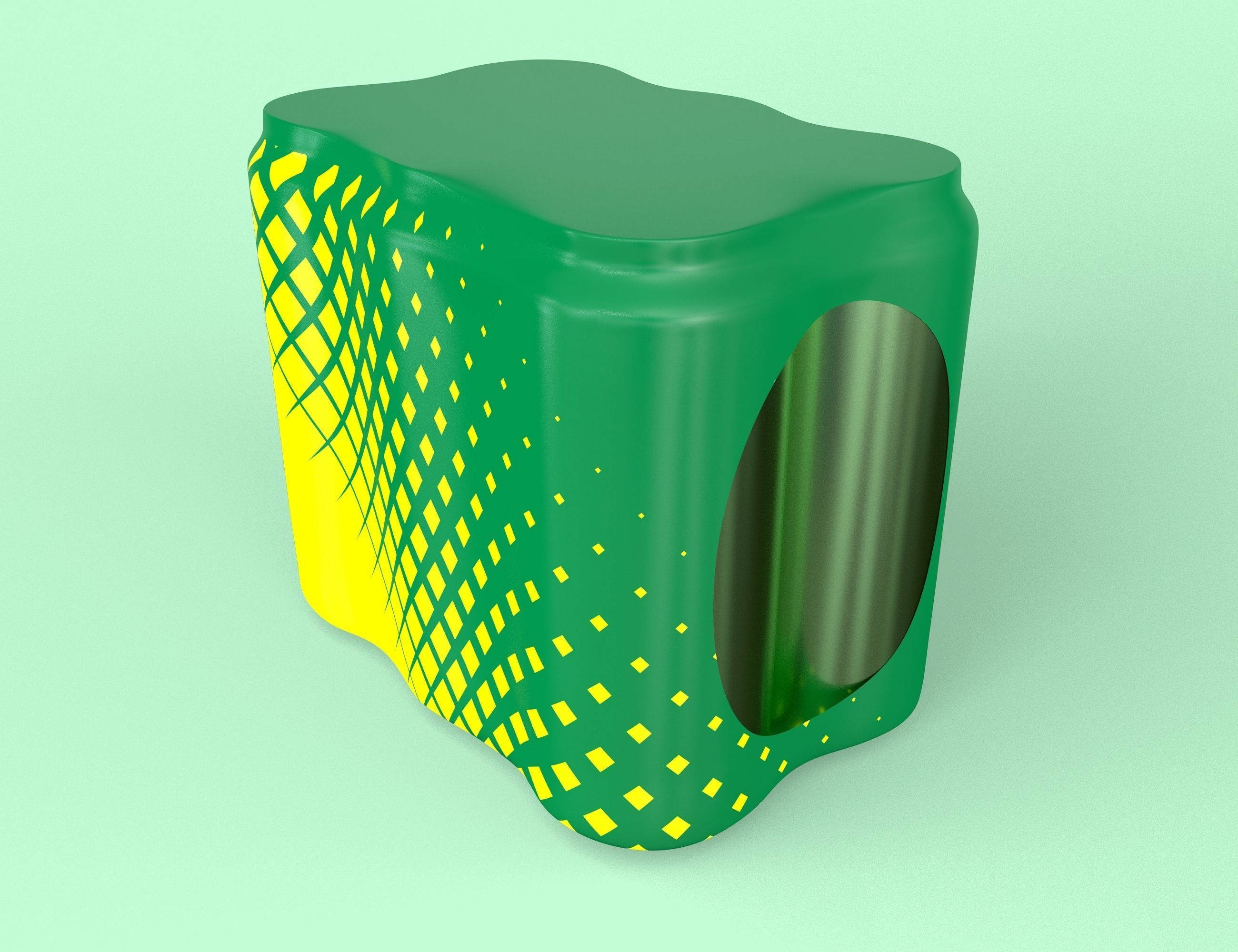 Beverage Cans 6psc Pack 500ml 3D model_2