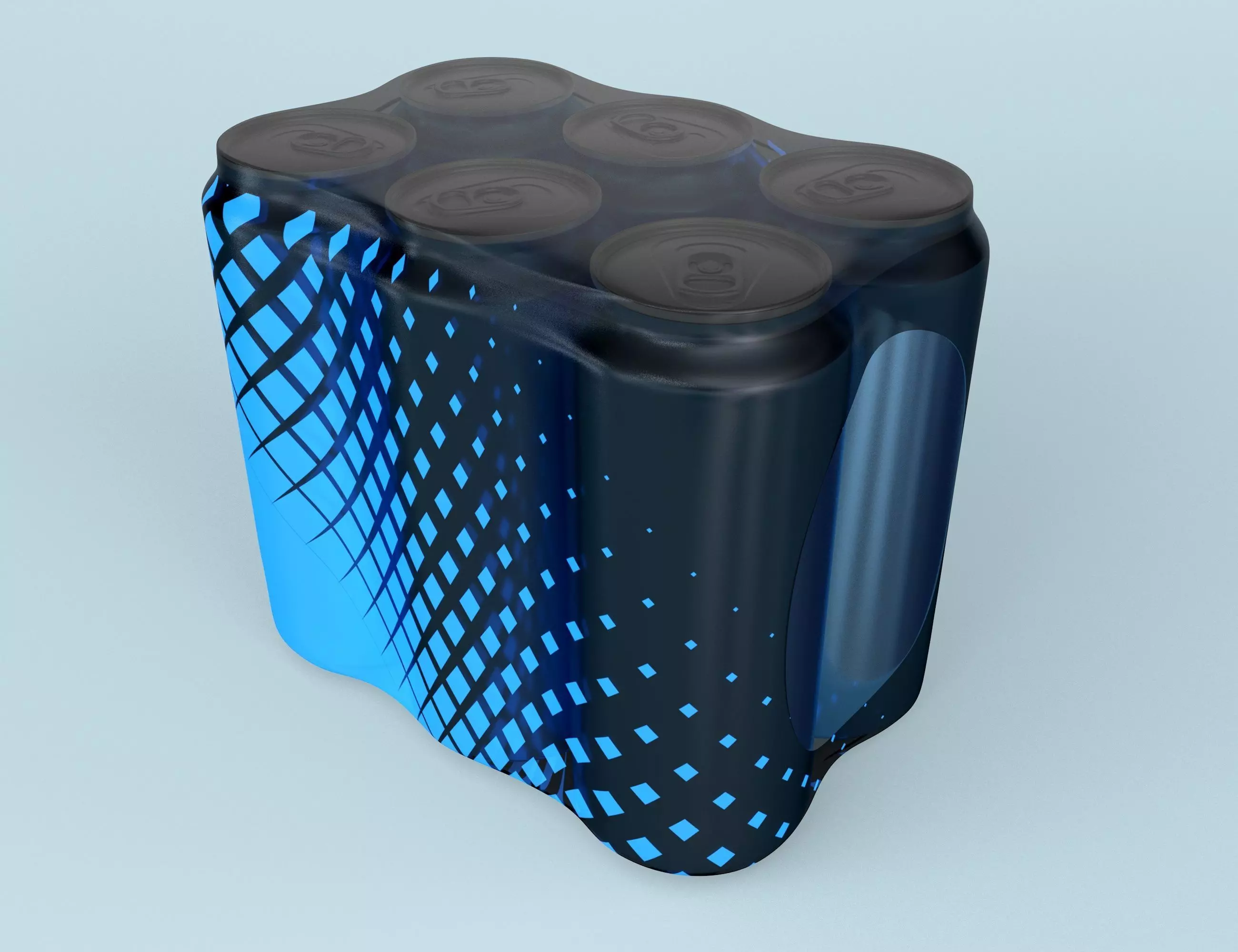 Beverage Cans 6psc Pack 500ml 3D model_0