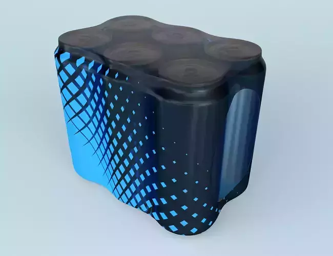 Beverage Cans 6psc Pack 500ml 3D model