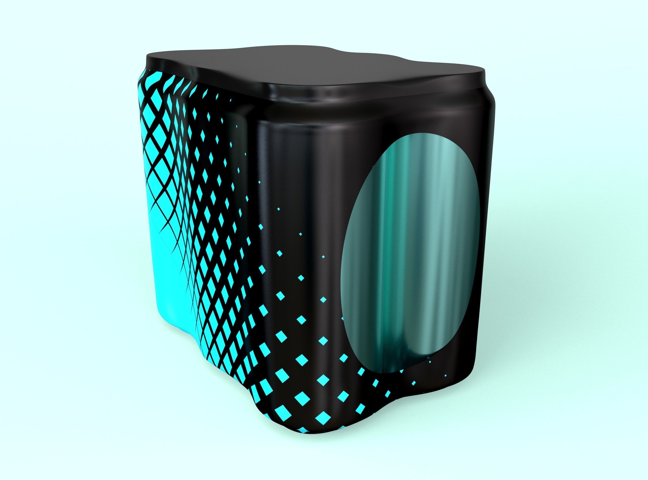 Beverage Cans 6psc Pack 500ml 3D model_3