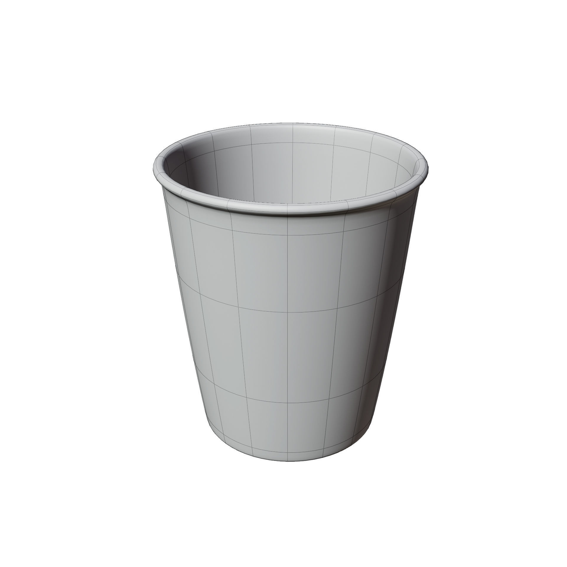 Small Bathroom Trash Can 3D model_5