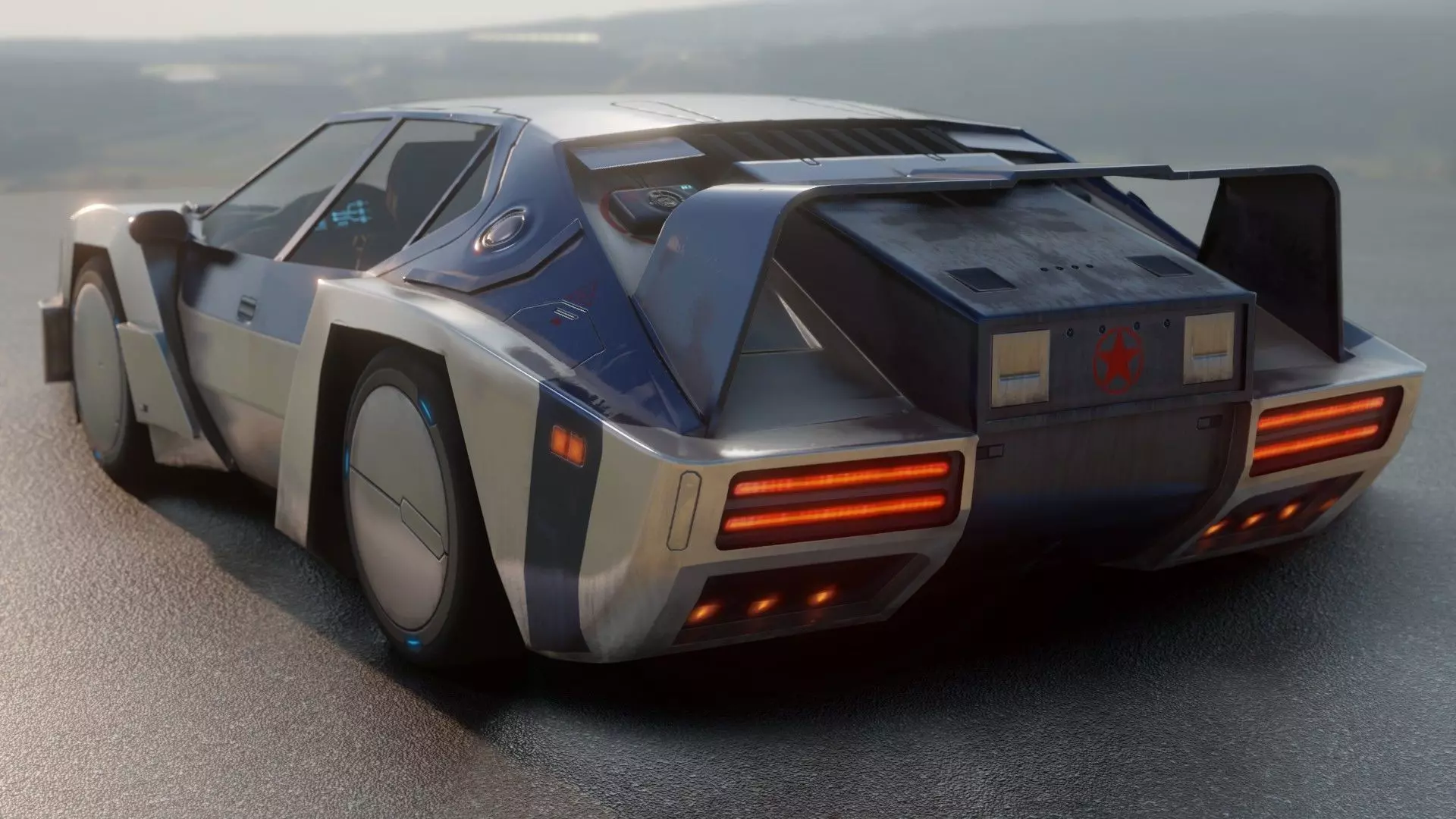 3Dpro CAR scifi 2 Low-poly 3D model_0