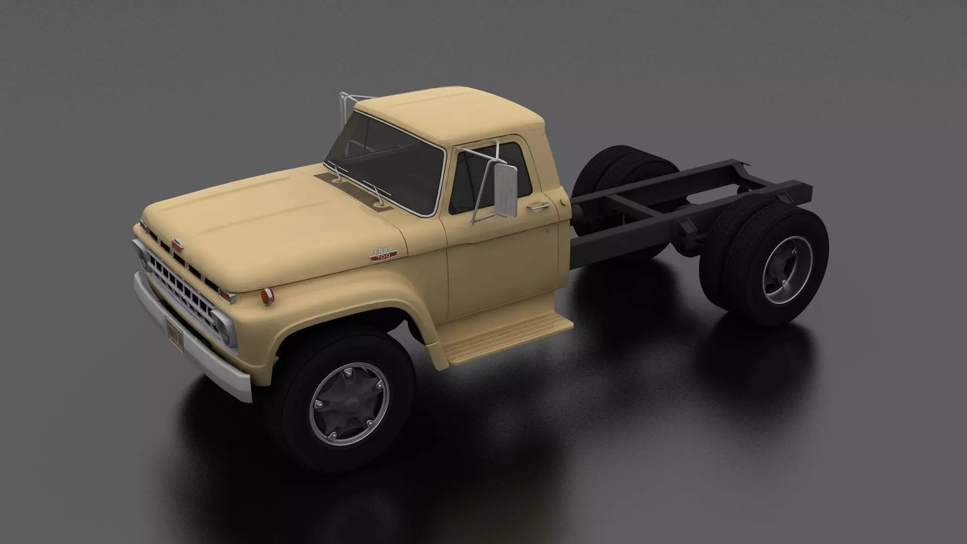 F-Series F-700 Truck Chassis 1965 Low-poly 3D model