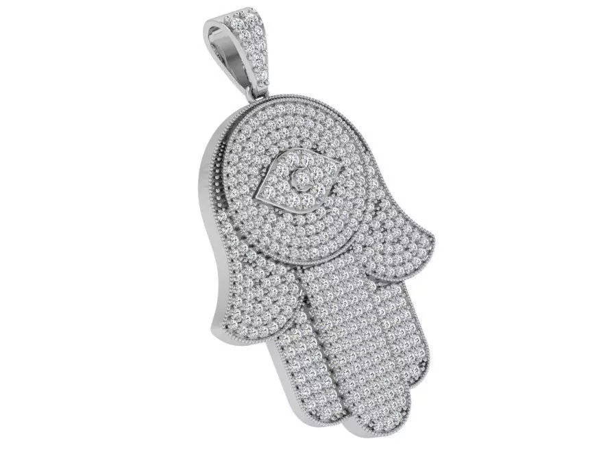 Hamsa Hand Pendant 4260 3D print model