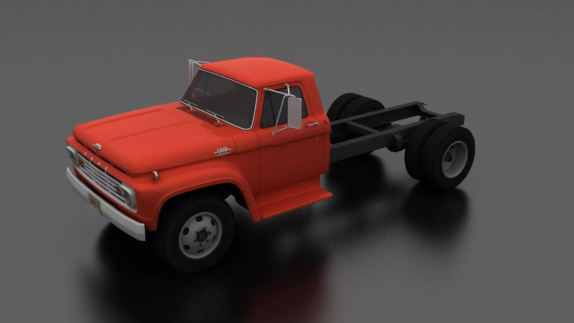 F-Series F-600 Truck Chassis 1963 Low-poly 3D model