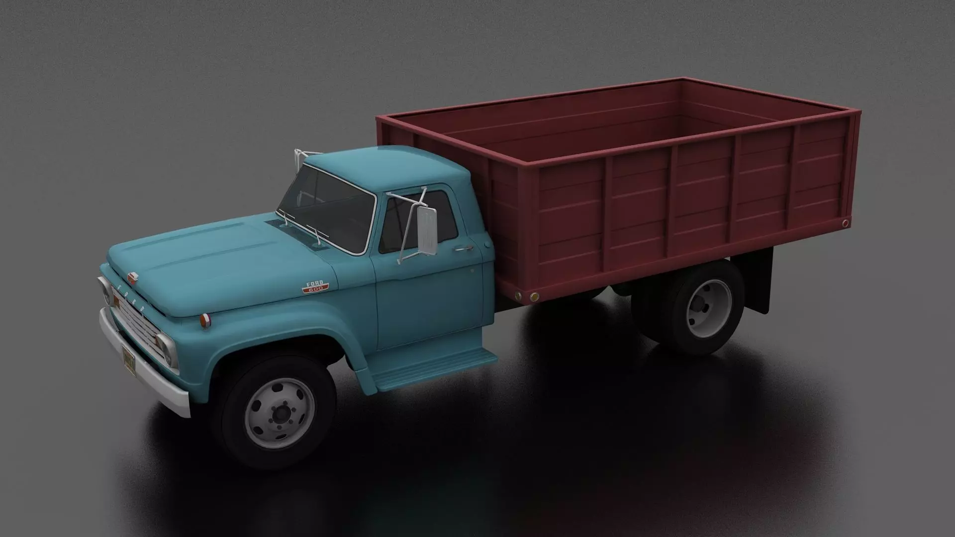 F-Series F-600 Grain Truck 1963 Low-poly 3D model