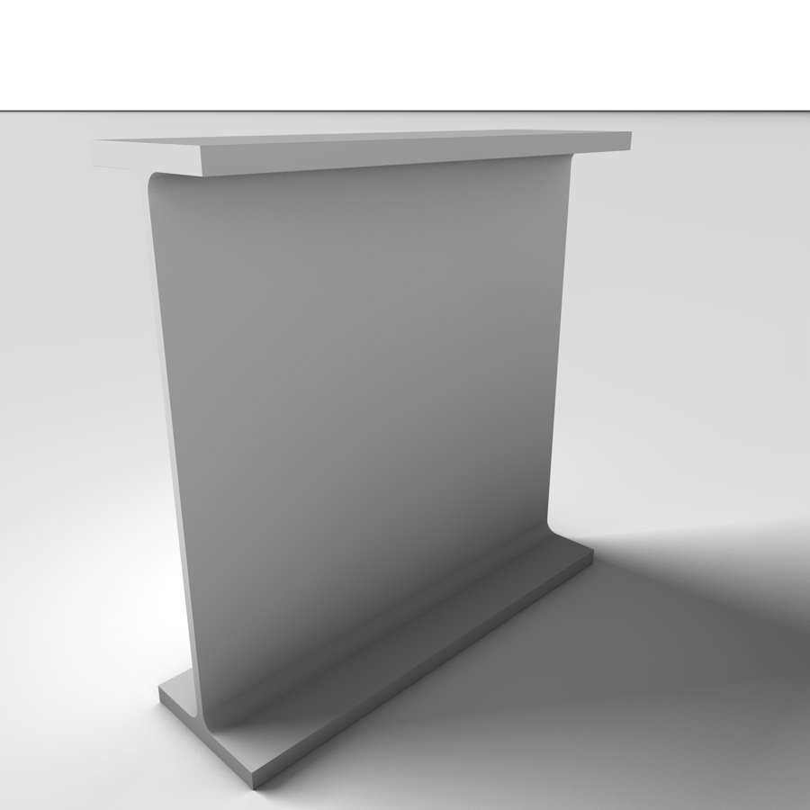 Metal Beam HEB 3D model_2