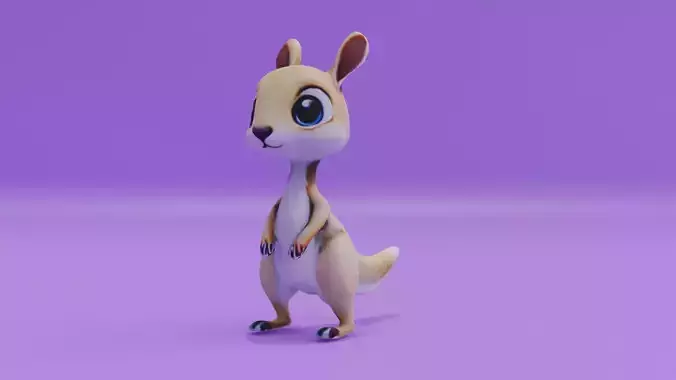 Baby Kangaroo Chibi Style Cute