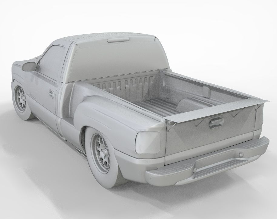 Chevy 2500 Hd Single Cab Drag Tuning 3D model_15