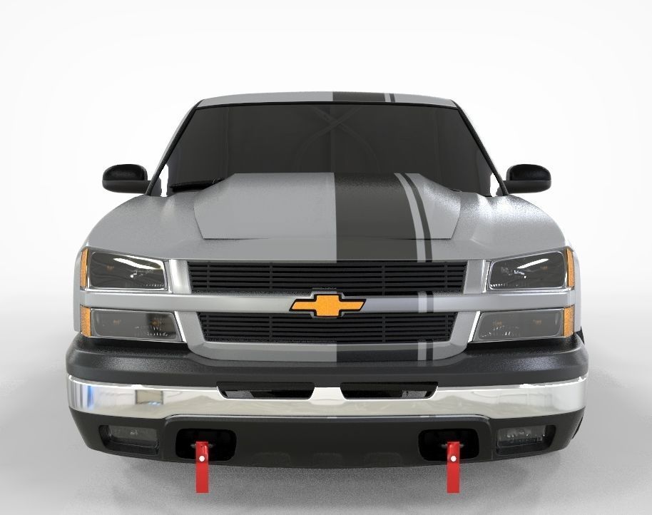 Chevy 2500 Hd Single Cab Drag Tuning 3D model_4