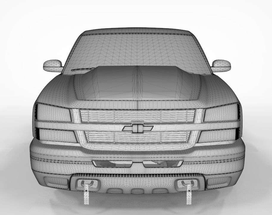 Chevy 2500 Hd Single Cab Drag Tuning 3D model_9