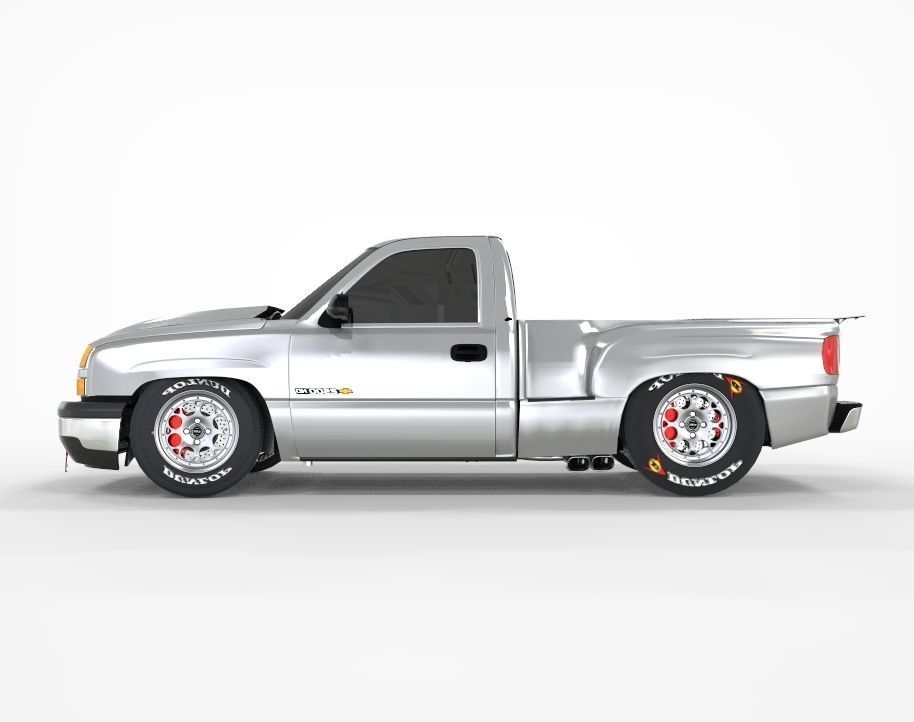 Chevy 2500 Hd Single Cab Drag Tuning 3D model_1