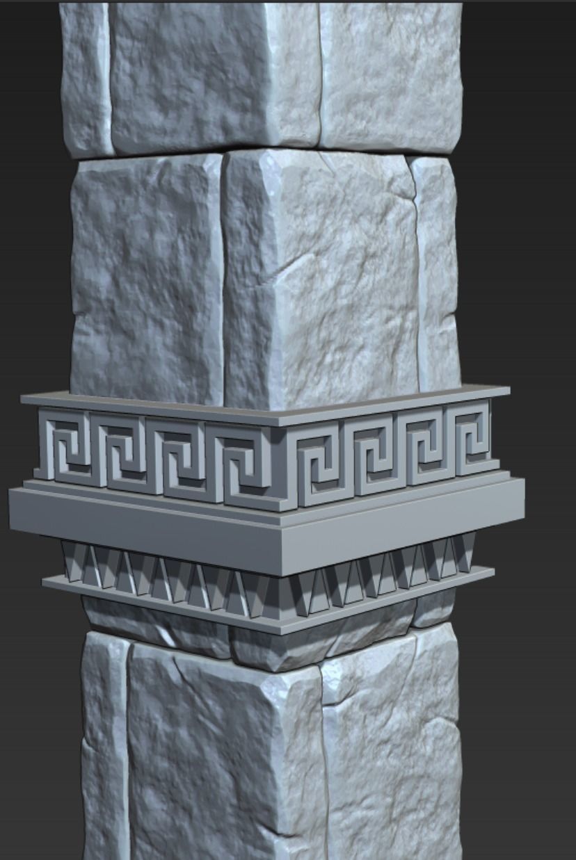 Aztec Pillar 3D print model_4