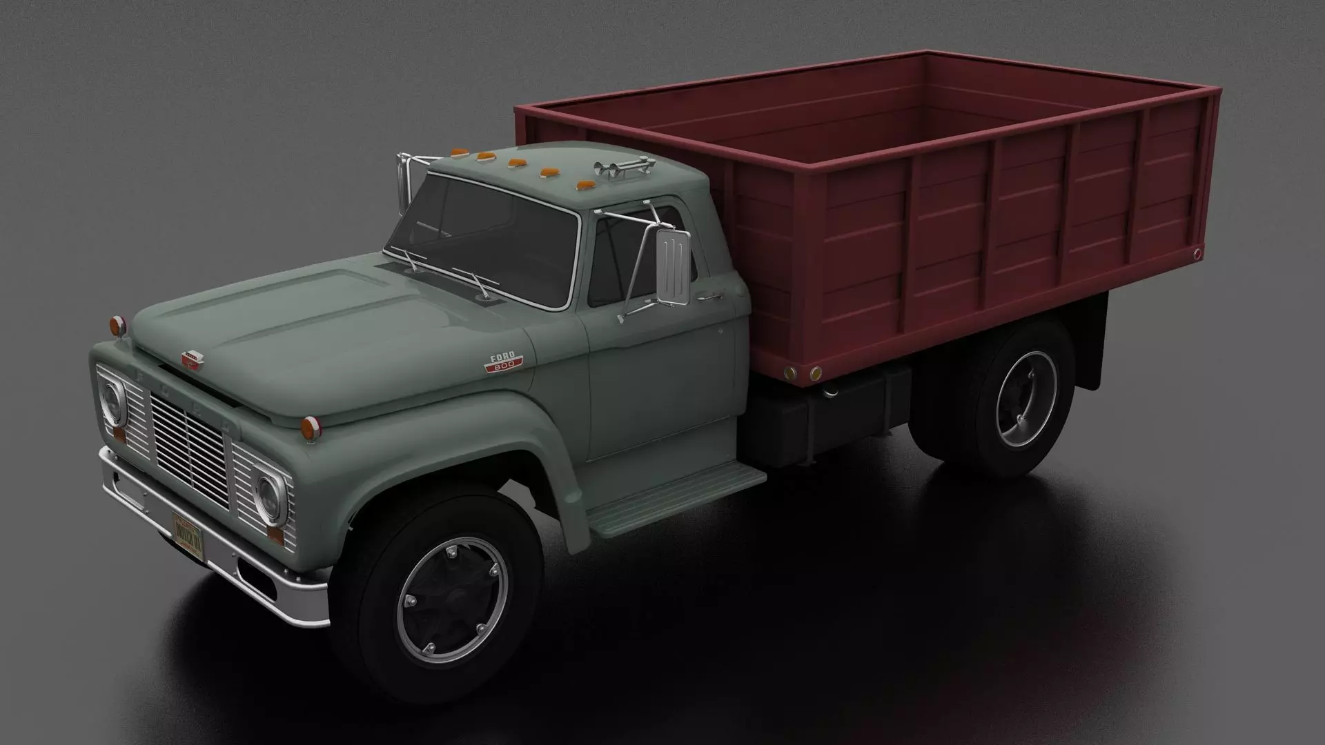 F-Series F-800 Grain Truck 1964 Low-poly 3D model