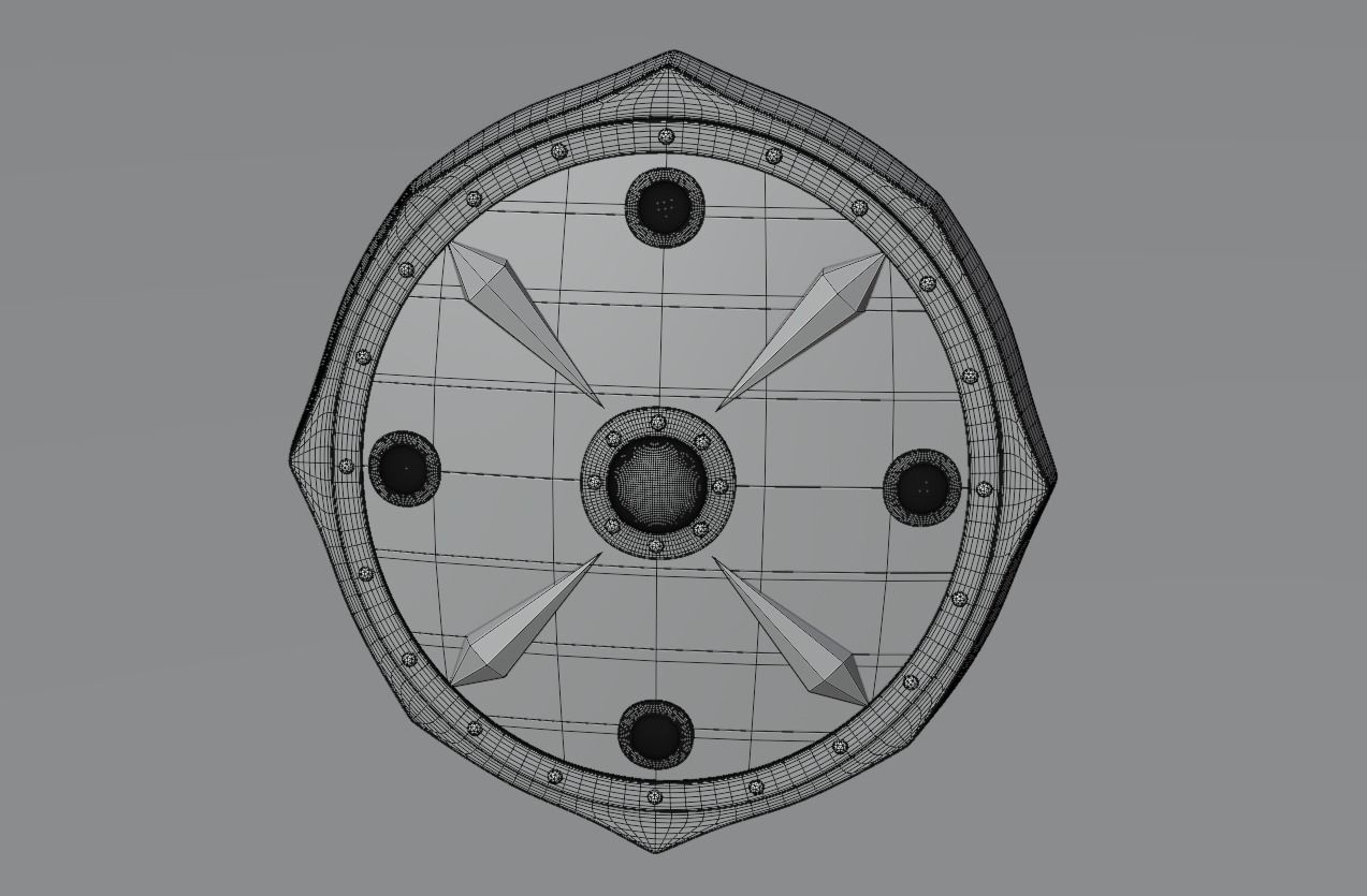 Old shield 3D model_6
