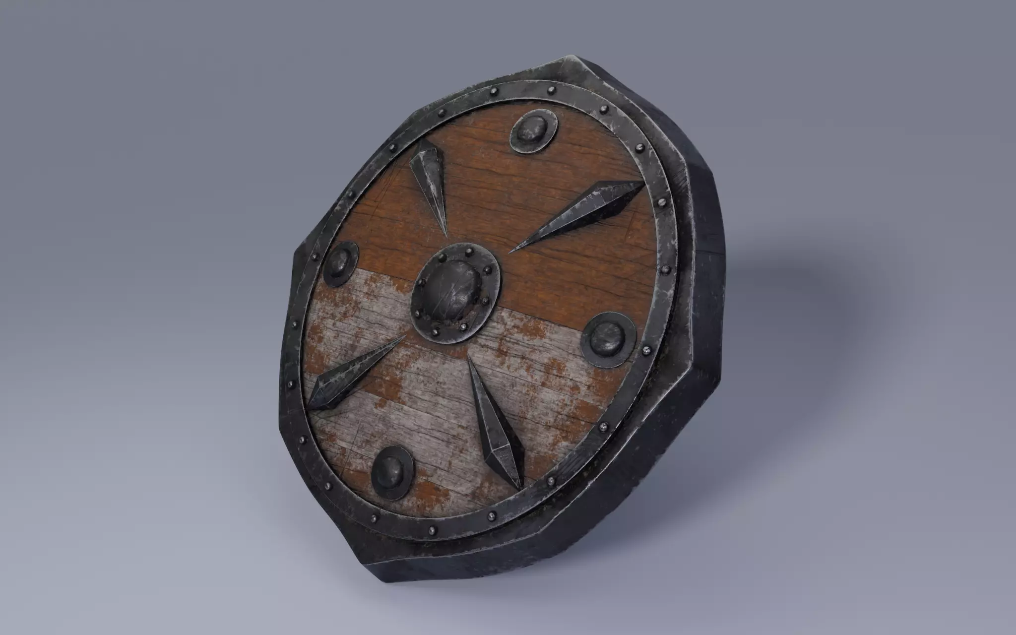 Old shield 3D model_0