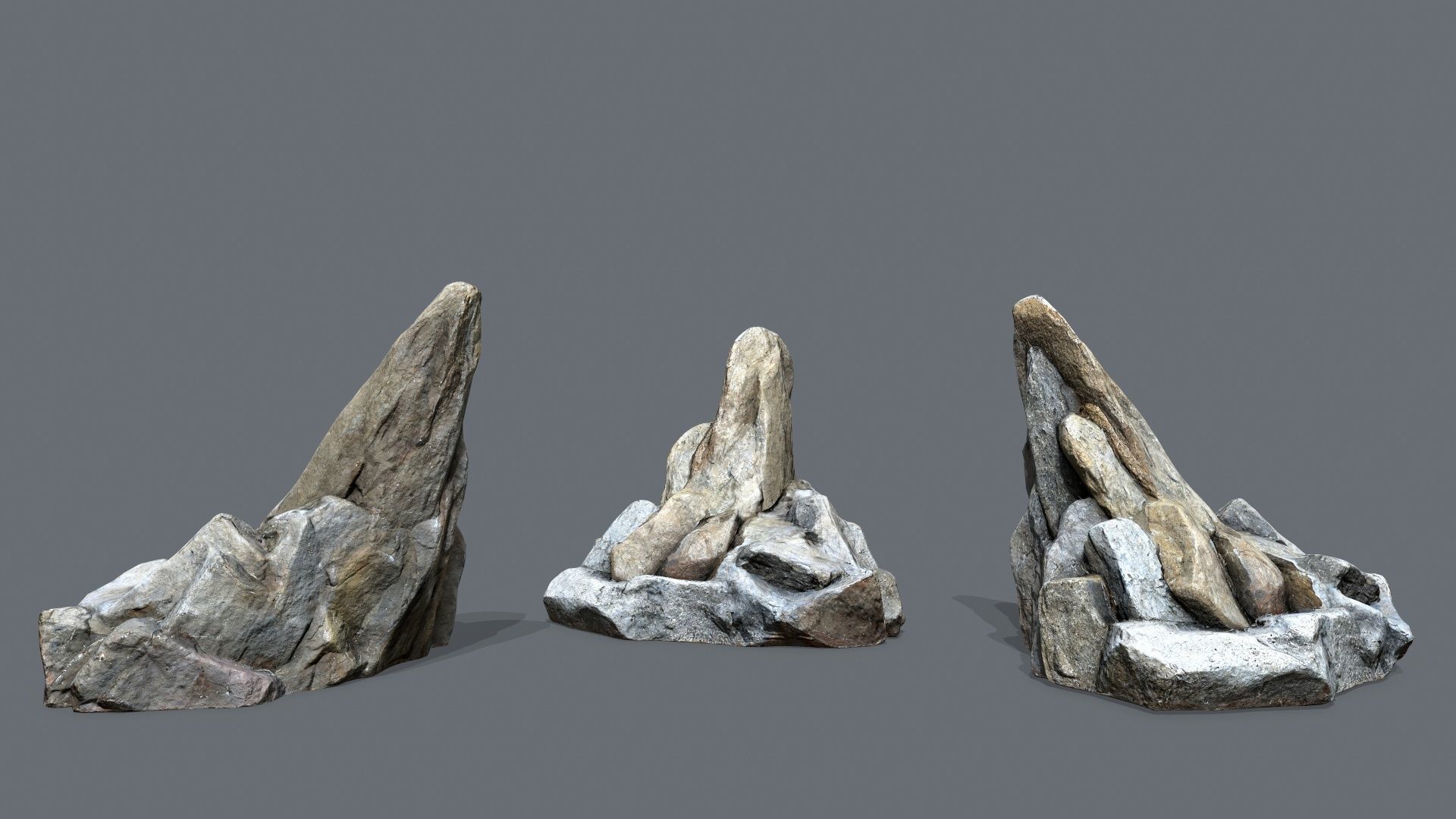 River Stone Low-poly 3D model_16