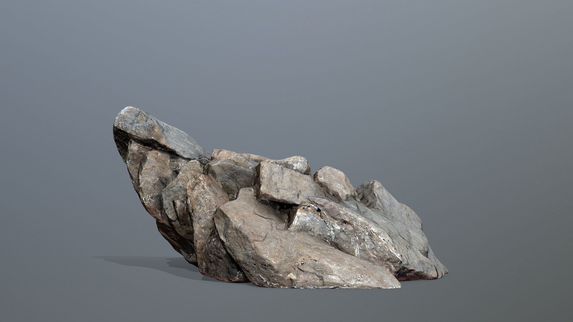 River Stone Low-poly 3D model_6