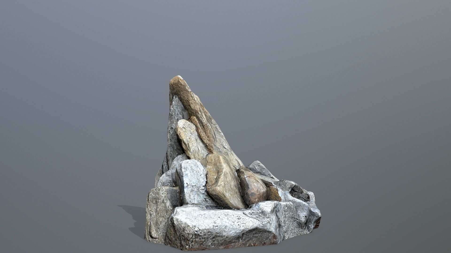 River Stone Low-poly 3D model_7