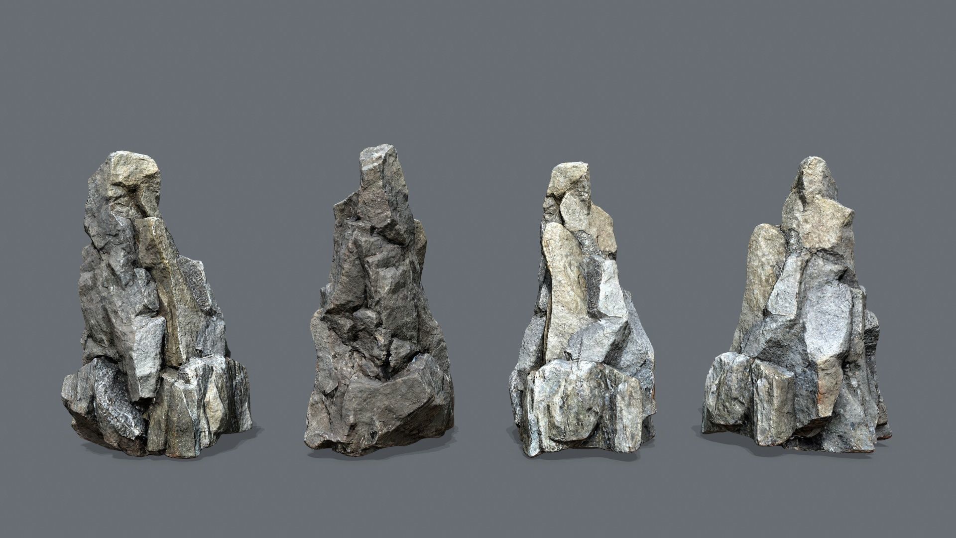 River Stone Low-poly 3D model_11