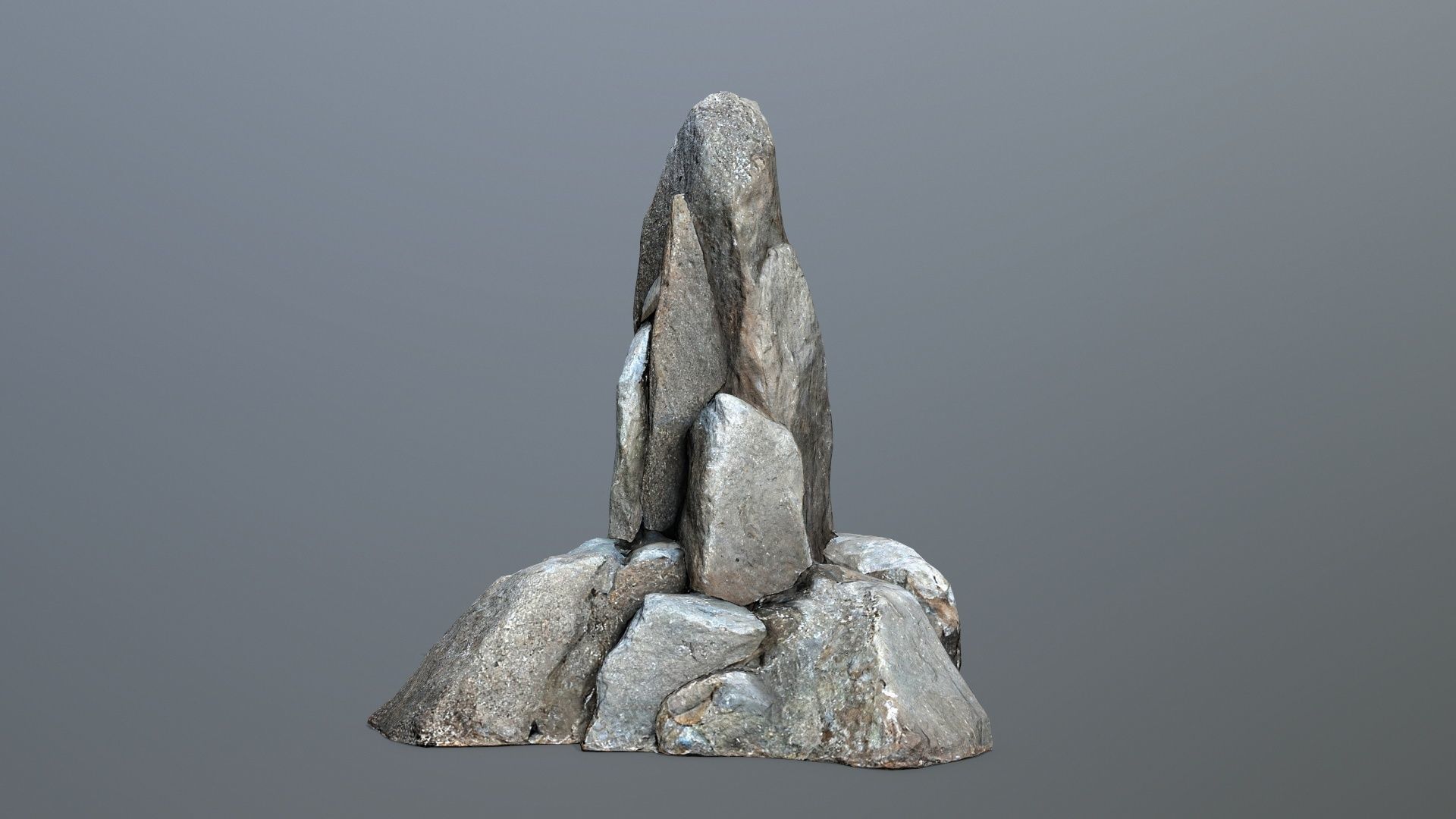 River Stone Low-poly 3D model_1