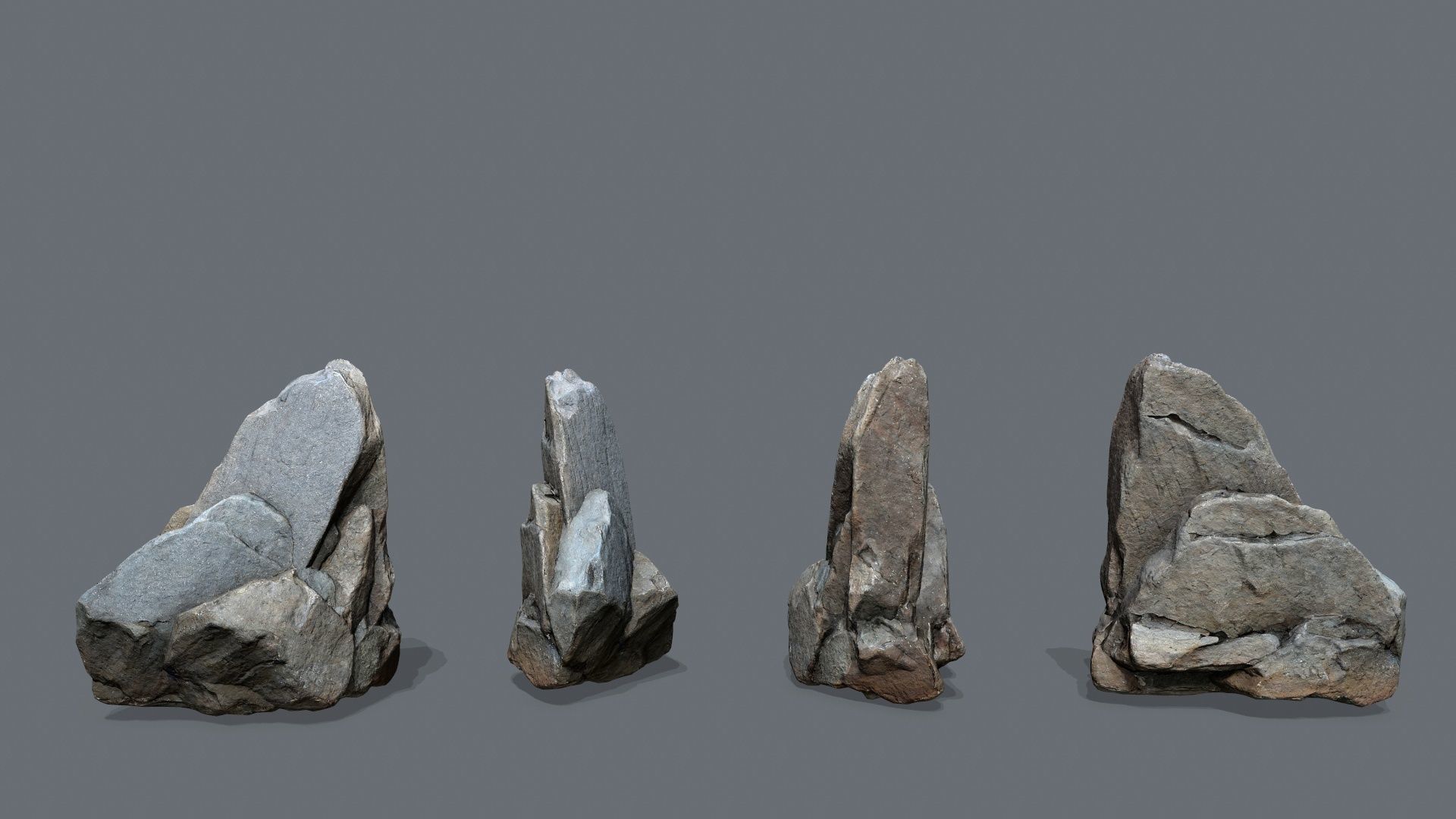 River Stone Low-poly 3D model_10
