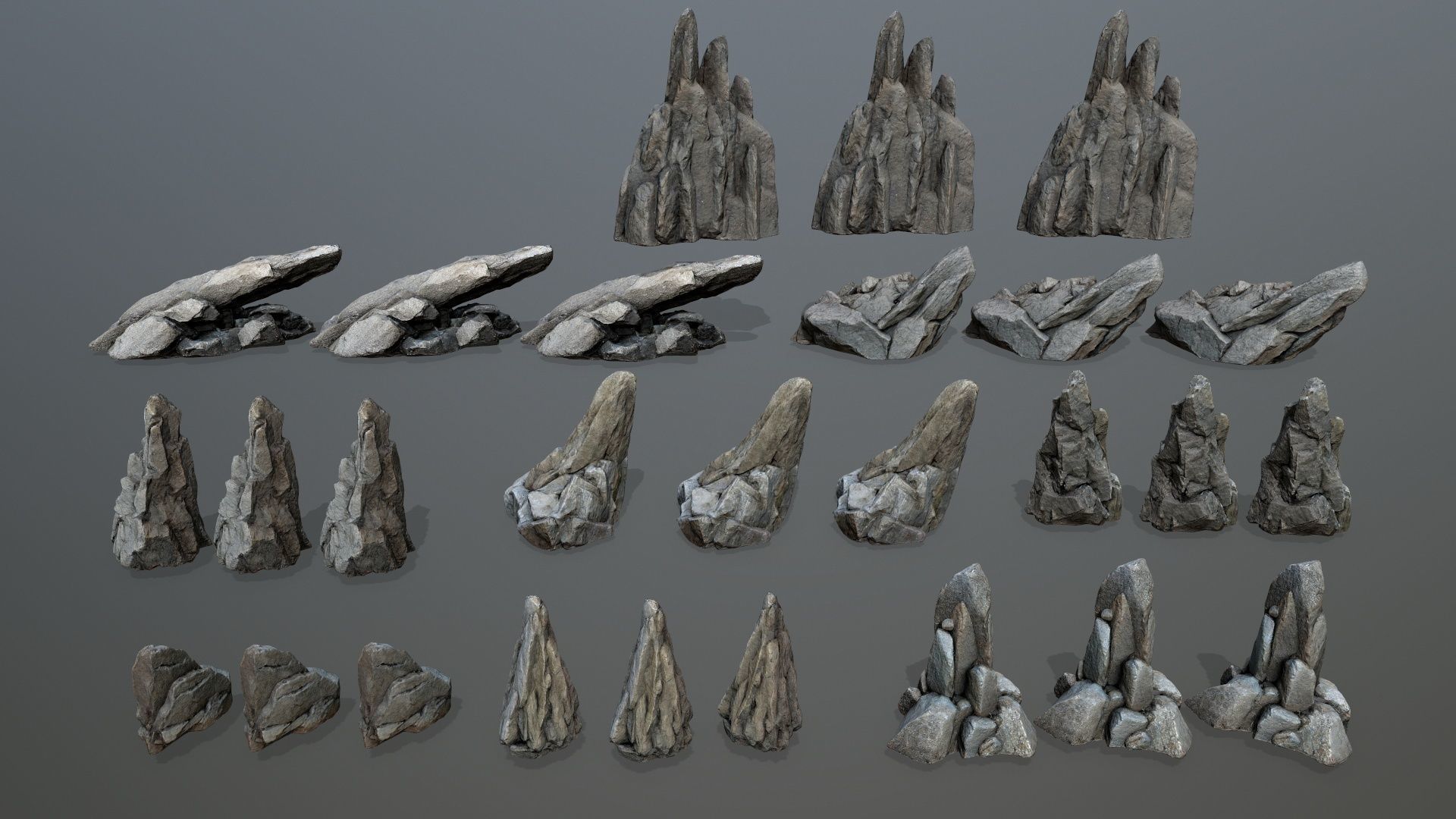 River Stone Low-poly 3D model_19