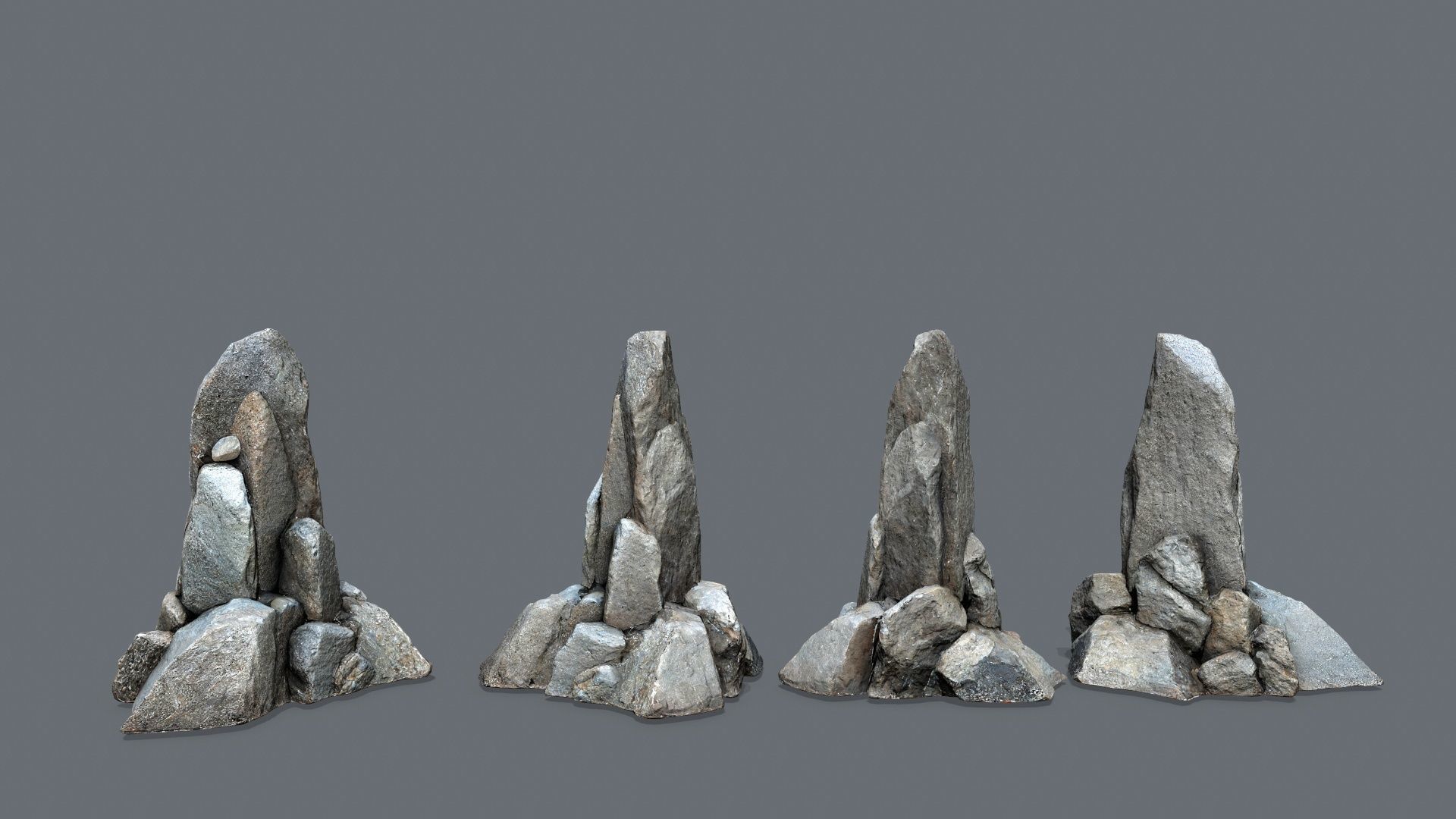River Stone Low-poly 3D model_14