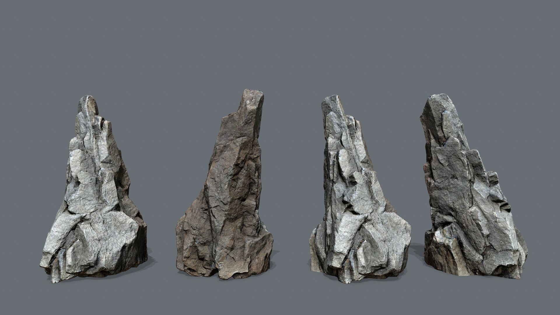 River Stone Low-poly 3D model_12
