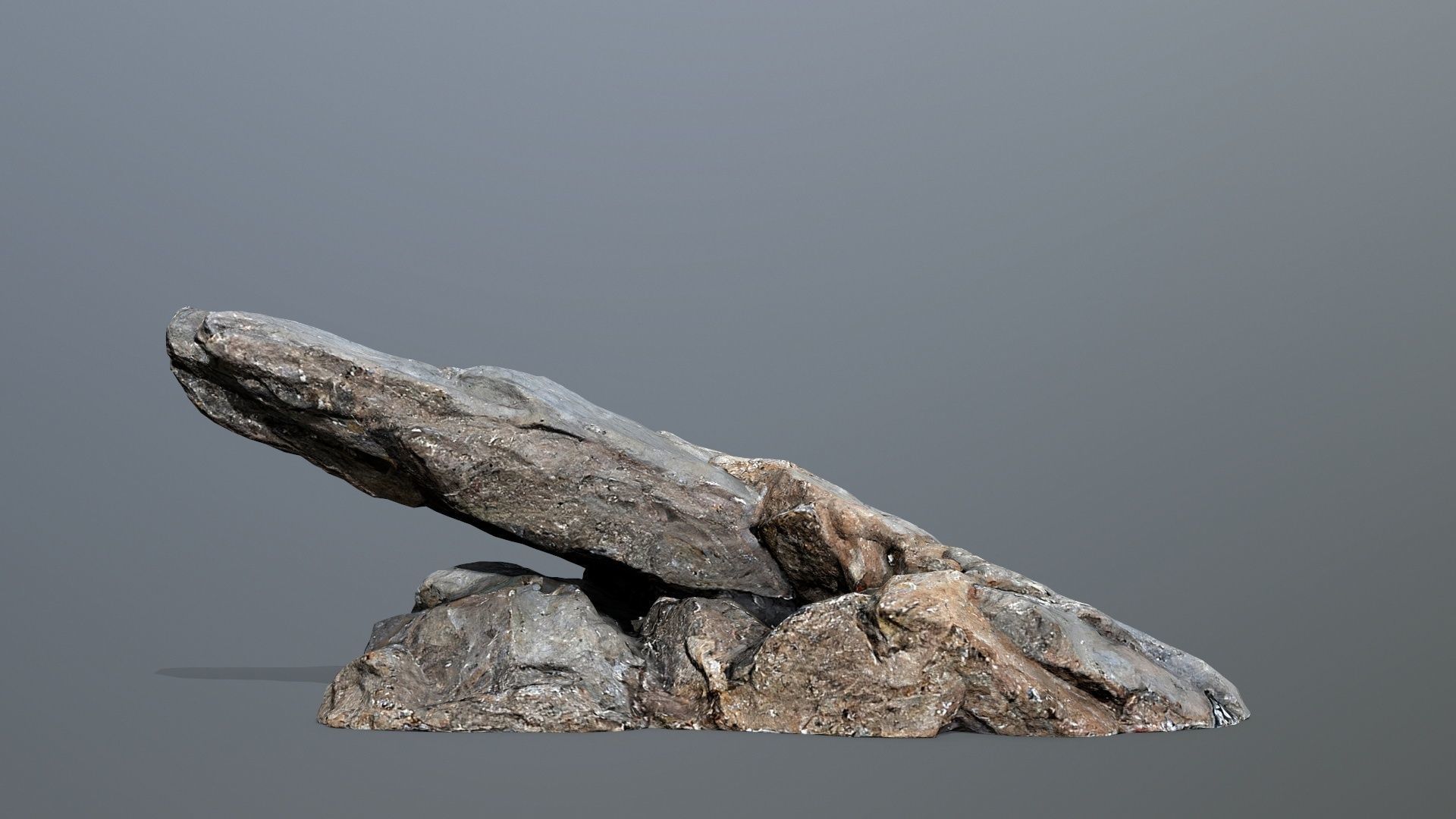 River Stone Low-poly 3D model_3